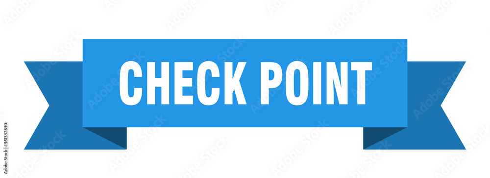 check point ribbon. check point isolated band sign. check point banner