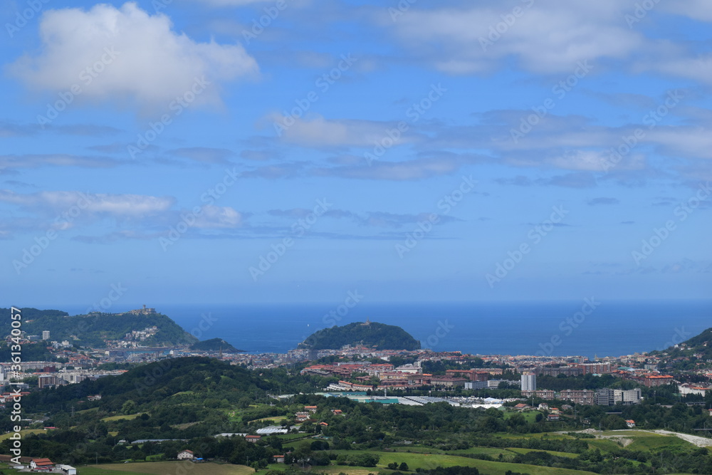 Beautiful San Sebastian city view in Basque Country Spain