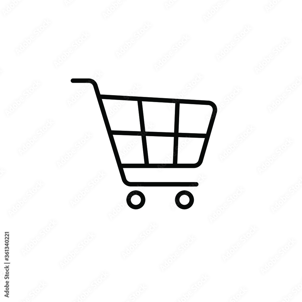 Shopping Cart Icon, flat design best vector icon