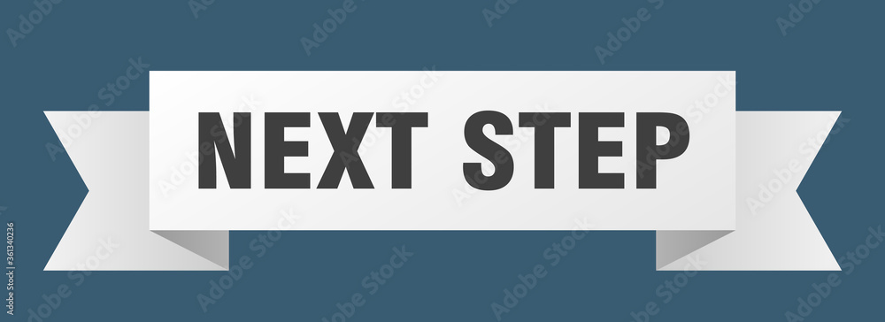 next step ribbon. next step isolated band sign. next step banner next step ribbon. next step isolated band sign. next step banner