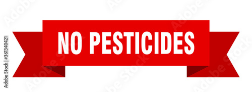 no pesticides ribbon. no pesticides isolated band sign. no pesticides banner
