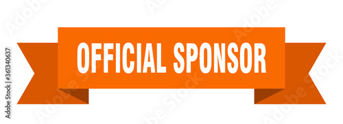 official sponsor ribbon. official sponsor isolated band sign. official sponsor banner