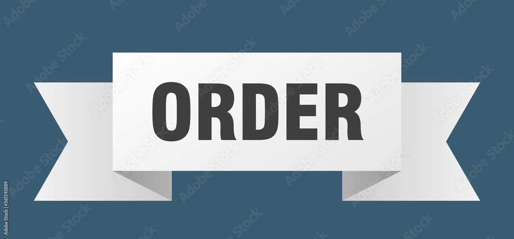 order ribbon. order isolated band sign. order banner order ribbon. order isolated band sign. order banner