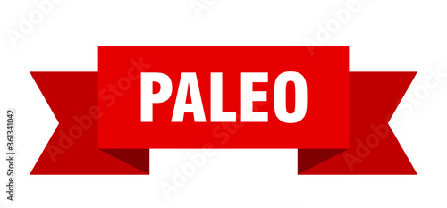 paleo ribbon. paleo isolated band sign. paleo banner