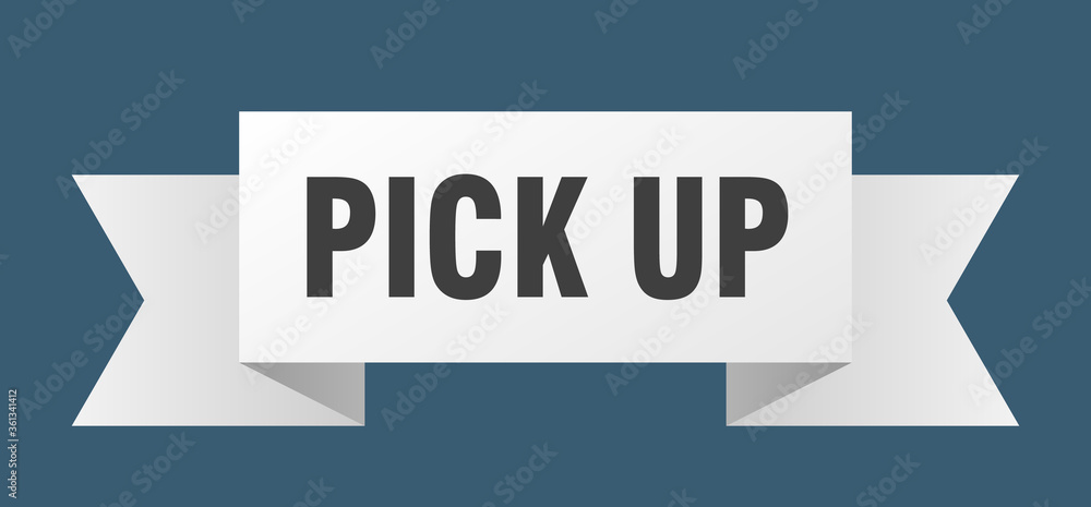 pick up ribbon. pick up isolated band sign. pick up banner pick up ribbon. pick up isolated band sign. pick up banner