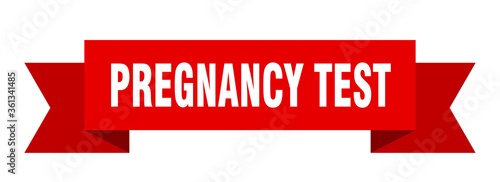 pregnancy test ribbon. pregnancy test isolated band sign. pregnancy test banner