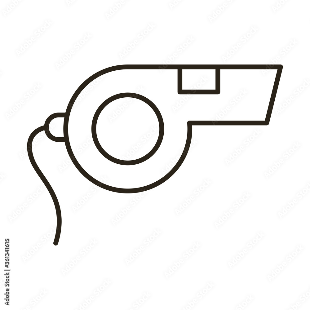 whistle refferi line style icon whistle refferi line style icon