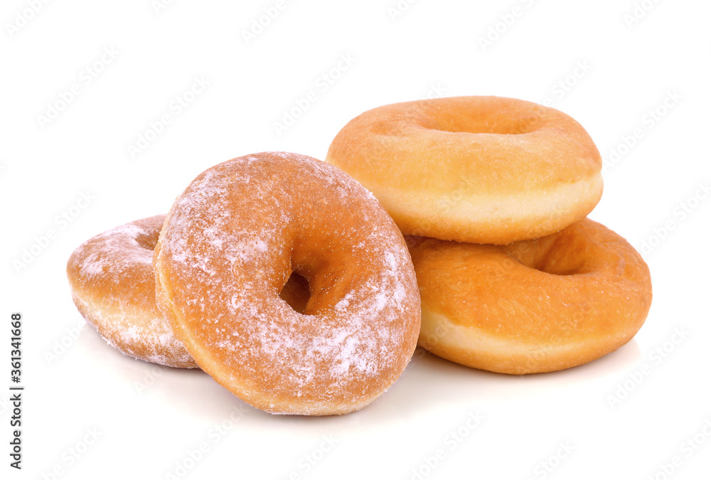 Delicious donuts isolated on a white background