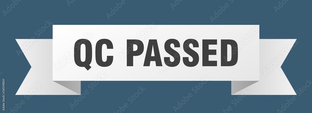 qc passed ribbon. qc passed isolated band sign. qc passed banner qc passed ribbon. qc passed isolated band sign. qc passed banner