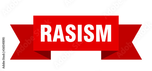 rasism ribbon. rasism isolated band sign. rasism banner