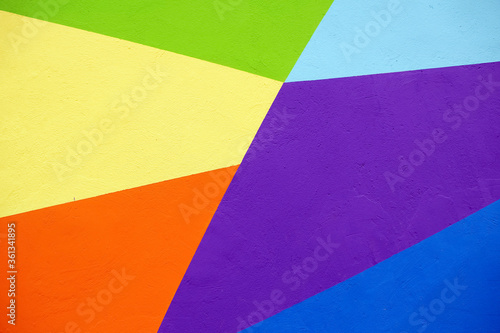Bright colored painted wall