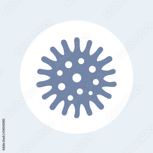 bacteria icon isolated on white