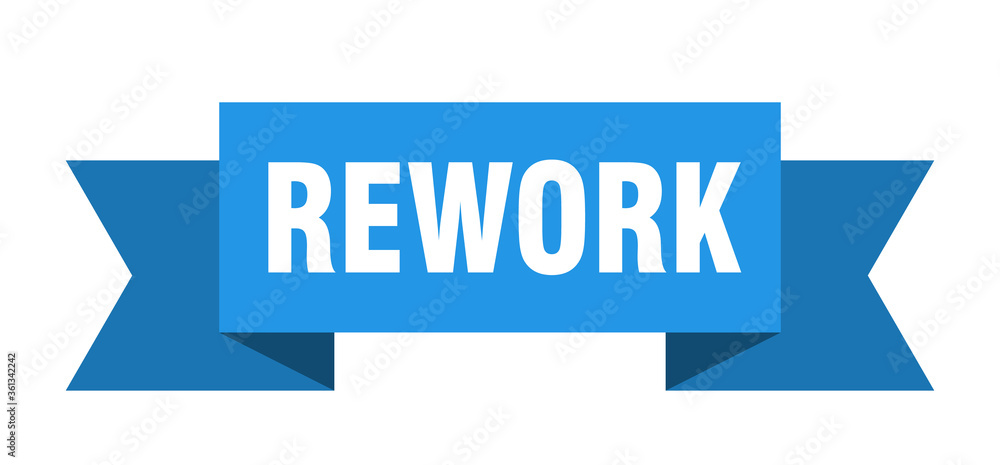 rework ribbon. rework isolated band sign. rework banner rework ribbon. rework isolated band sign. rework banner