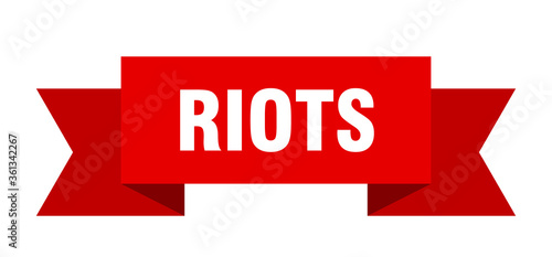 riots ribbon. riots isolated band sign. riots banner