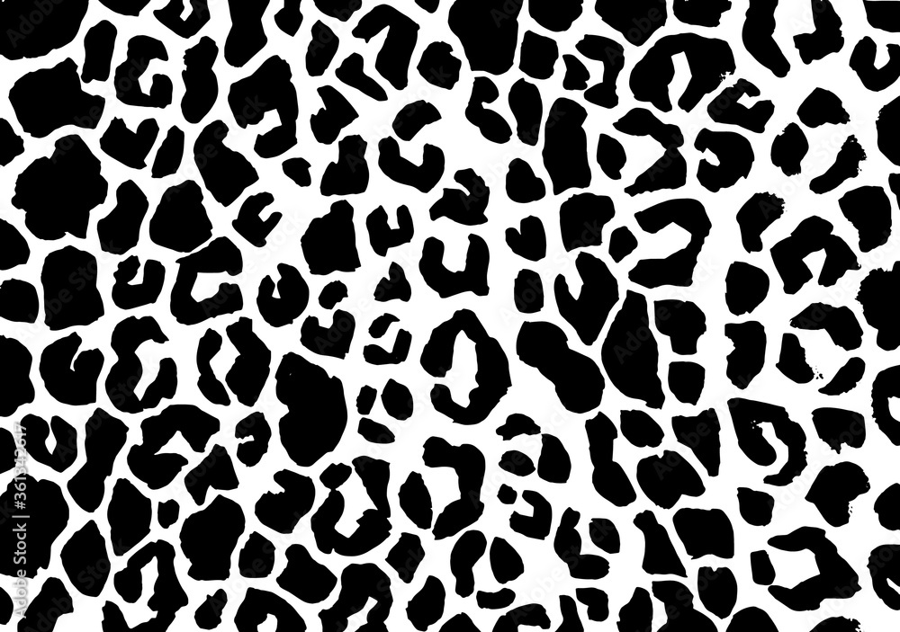 Leopard print, animal skin, abstract pattern, line background. Amazing hand drawn vector illustration. Poster, banner. Black and white artwork, monochrome Leopard print, animal skin, abstract pattern, line background. Amazing hand drawn vector illustration. Poster, banner. Black and white artwork, monochrome