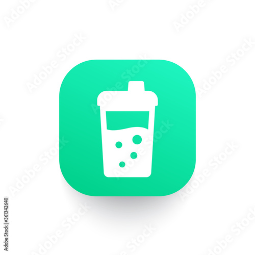 Sport shaker icon, nutrition for gym and fitness training