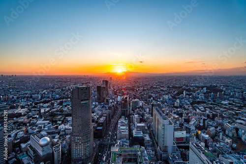 Canvas Print Asia Business concept for real estate and corporate construction - panoramic mod