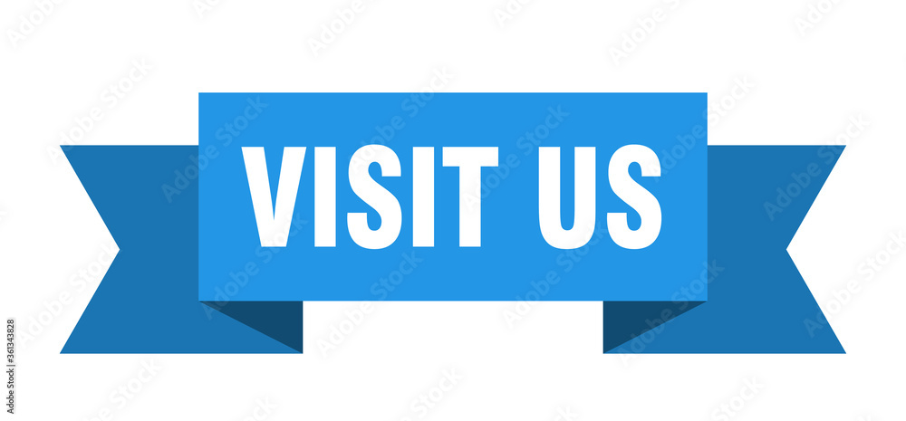 visit us ribbon. visit us isolated band sign. visit us banner visit us ribbon. visit us isolated band sign. visit us banner