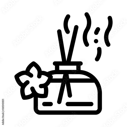 aroma odor parfume stick icon vector. aroma odor parfume stick sign. isolated contour symbol illustration