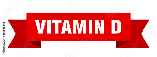 vitamin d ribbon. vitamin d isolated band sign. vitamin d banner