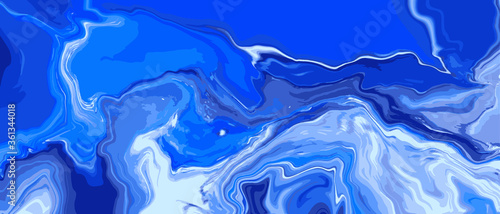 Luxury marble and gold abstract background texture. Aqua Menthe, Phantom Blue,Indigo ocean blue marbling with natural luxury style swirls of marble and gold powder.	