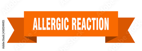 allergic reaction ribbon. allergic reaction isolated band sign. allergic reaction banner