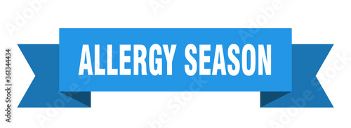 allergy season ribbon. allergy season isolated band sign. allergy season banner