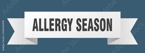allergy season ribbon. allergy season isolated band sign. allergy season banner