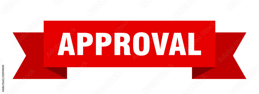 approval ribbon. approval isolated band sign. approval banner approval ribbon. approval isolated band sign. approval banner
