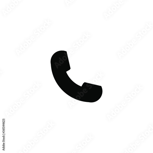 Vector Telephone Solid Glyph Flat icon
