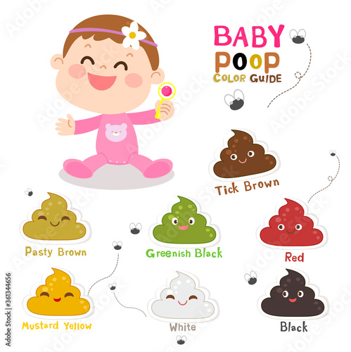 Baby Poop Color Guide photo