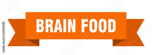 brain food ribbon. brain food isolated band sign. brain food banner