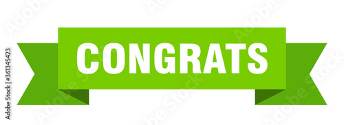 congrats ribbon. congrats isolated band sign. congrats banner
