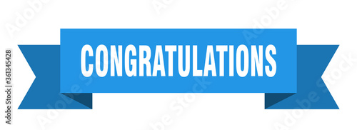 congratulations ribbon. congratulations isolated band sign. congratulations banner