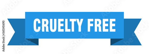 cruelty free ribbon. cruelty free isolated band sign. cruelty free banner