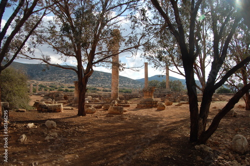 Ancient ruins of Ptolemais near Benghazi, Libya photo