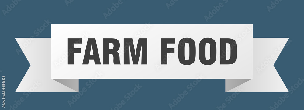 farm food ribbon. farm food isolated band sign. farm food banner