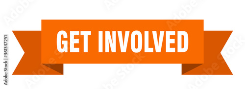 get involved ribbon. get involved isolated band sign. get involved banner