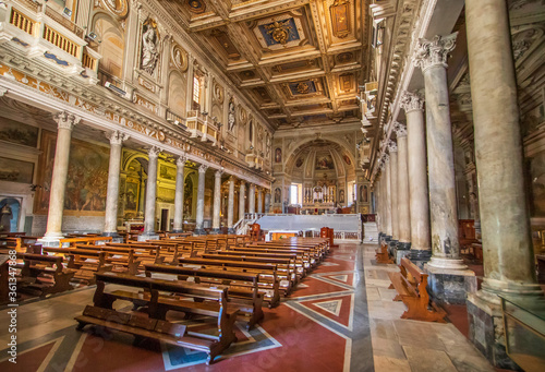 Canvas Print Rome, Italy - home of the Vatican and main center of Catholicism, Rome displays dozens of historical, wonderful churches
