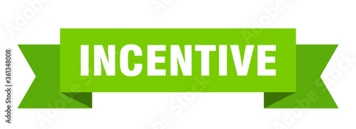 incentive ribbon. incentive isolated band sign. incentive banner