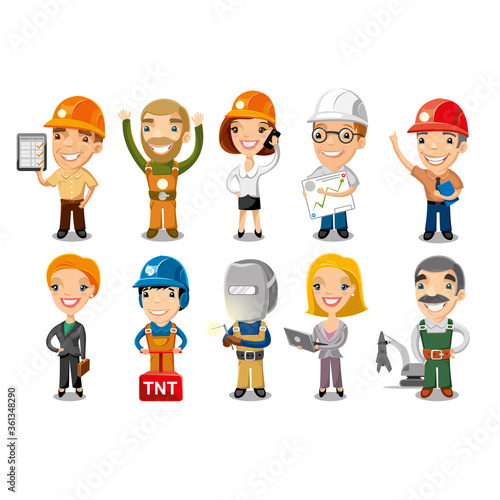A group of people. People are representatives of different professions