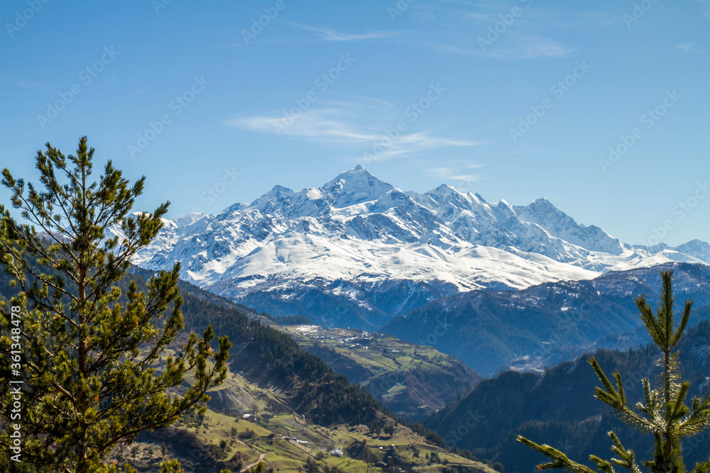 panorama of Georgia mountains and snow hat glaicer panorama of Georgia mountains and snow hat glaicer