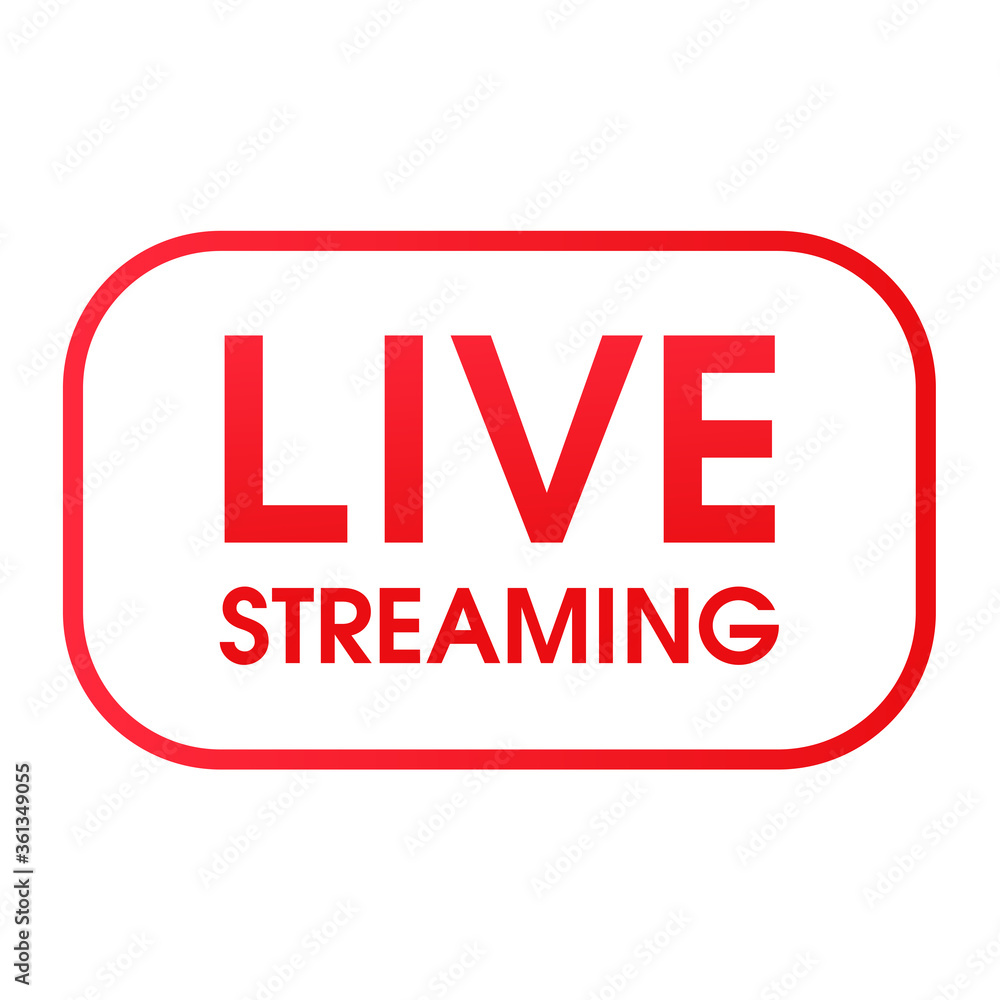 Live streaming symbol Online broadcast icon The concept of live streaming for selling on social media. Live streaming symbol Online broadcast icon The concept of live streaming for selling on social media.