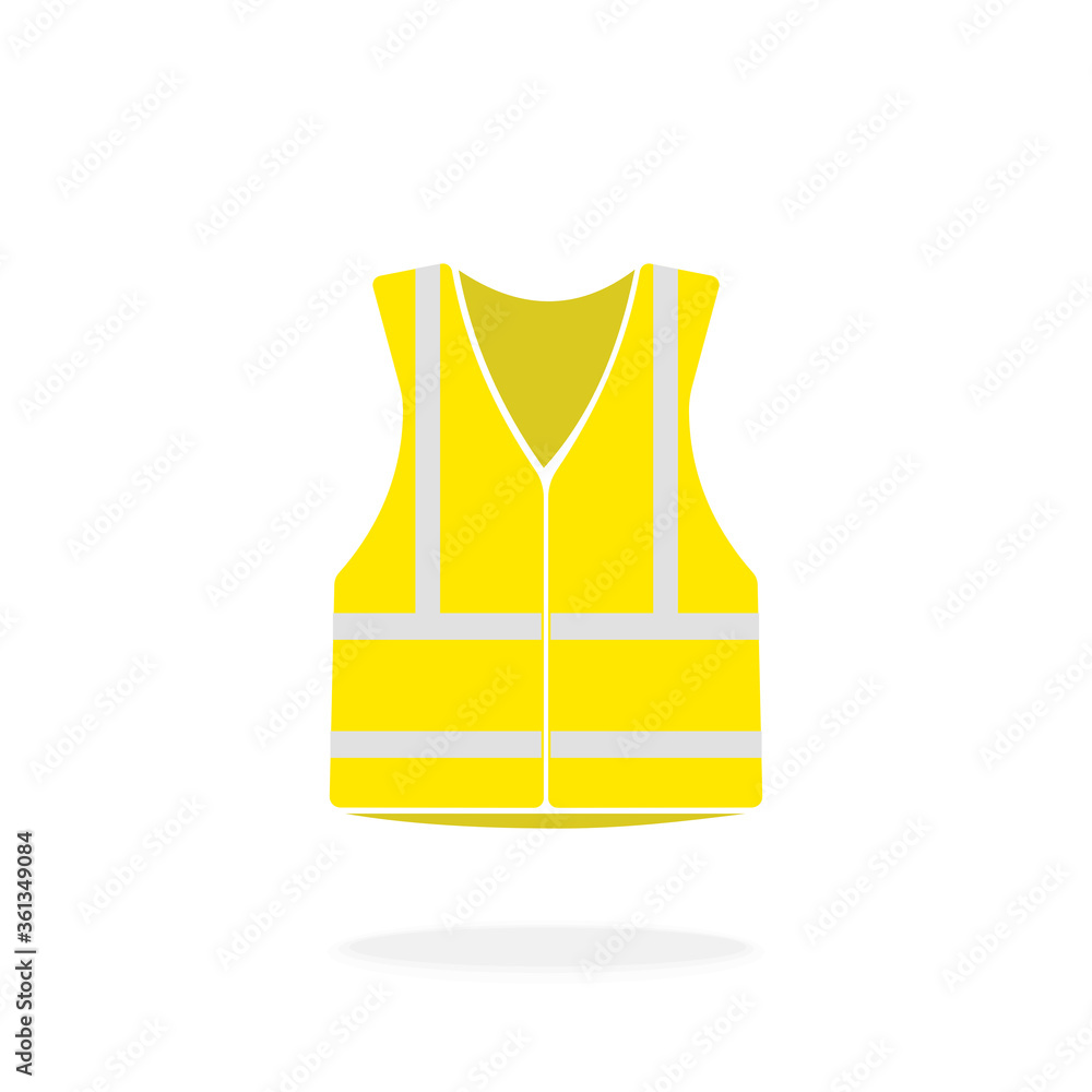 Yellow Hi Vis Jacket Clothing Vest Icon Vector Illustration Sign Symbol  Stock Vector | Adobe Stock