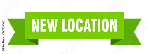 new location ribbon. new location isolated band sign. new location banner