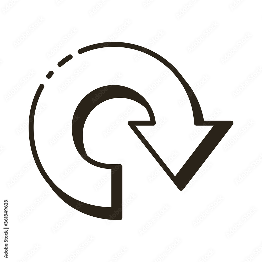 arrow reload line and fill style arrow reload line and fill style