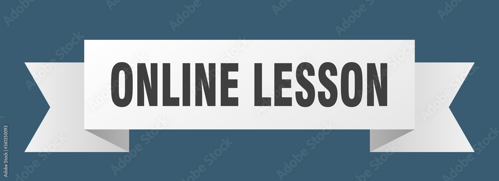 online lesson ribbon. online lesson isolated band sign. online lesson banner online lesson ribbon. online lesson isolated band sign. online lesson banner