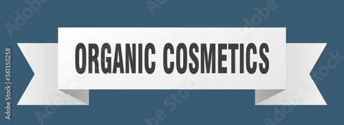 organic cosmetics ribbon. organic cosmetics isolated band sign. organic cosmetics banner