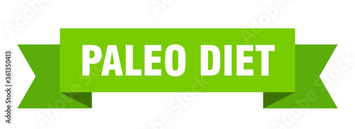 paleo diet ribbon. paleo diet isolated band sign. paleo diet banner