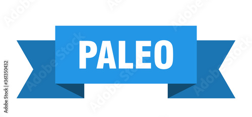 paleo ribbon. paleo isolated band sign. paleo banner